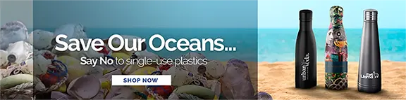 Custom Printed Water Bottles - Save Our Oceans - Switch To A Sustainable Alternative To Single-Use Plastics