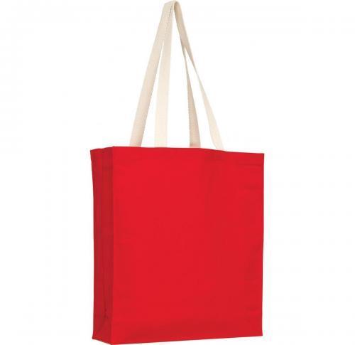 Branded Canvas Tote Bags  8oz  Shopper  - Red