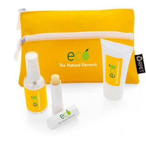 Branded Travel Size Sun Care Kits Recycled Bag - 50ml F25 Sun Lotion, 50ml Face Spray & Lip Balm