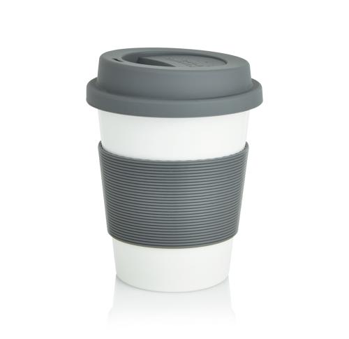 Eco Branded PLA Coffee Cup Grey 350ml