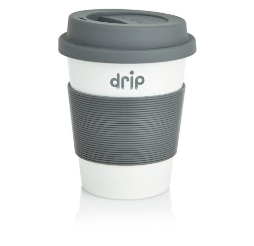 Eco Branded PLA Coffee Cup Grey 350ml