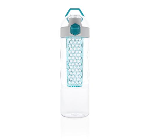 Promotional Lockable Leak Proof Fruit Infuser Bottle Honeycomb Turquoise