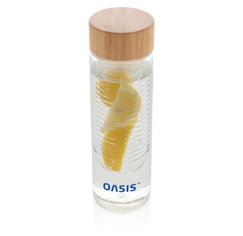 Branded Fruit Infuser Bottle With Bamboo Lid