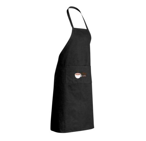 Branded Recycled Cotton Aprons 180gr - Black Impact AWARE™ 