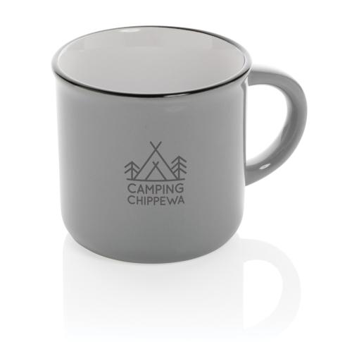Promotional Custom Grey Vintage Ceramic Mugs