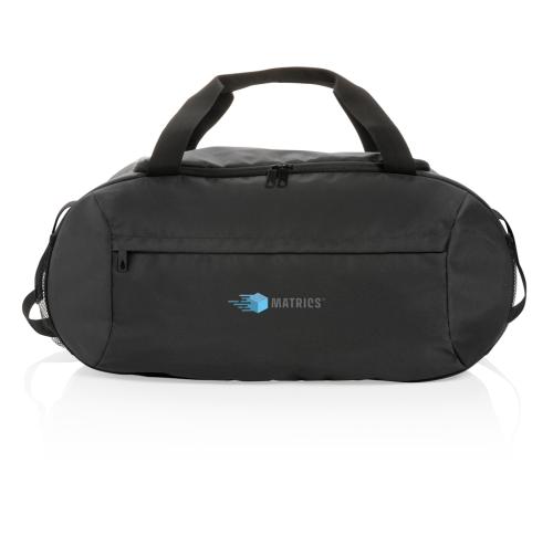 Printed Eco RPET Modern Sports Duffle Bags Impact AWARE - Black™