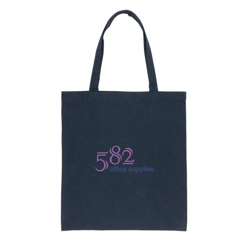 Printed Eco Recycled Cotton Tote 145g Impact AWARE™ - Navy Blue