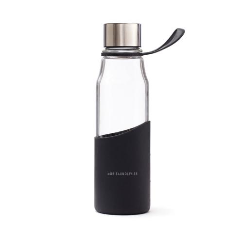 Branded Luxury VINGA Lean Glass Water Bottles - Black