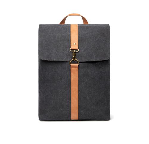 Custom Printed Luxury Urban Canvas Backpacks VINGA Bosler Black