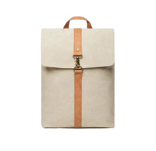 Luxury Logo Printed Canvas Backpacks VINGA Bosler Cream