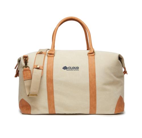 Recycled Canvas Dufflebag Holdall - Cream VINGA Bosler