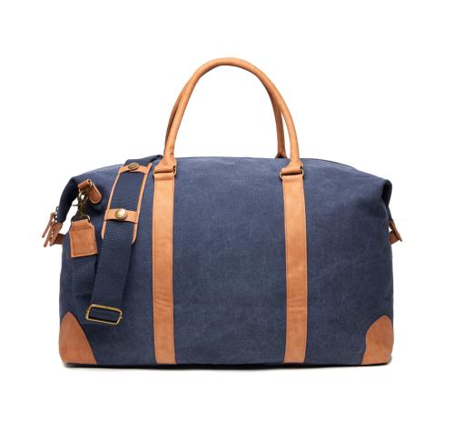 Printed Luxury Canvas Dufflebag - Navy Blue VINGA Bosler