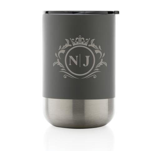 Branded Recycled Stainless Insulated Steel Tumbler 360ml Anthracite