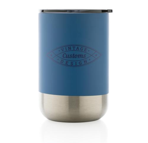 Custom Recycled Stainless Steel Insulated Tumbler Blue Takeaway Cup 360ml