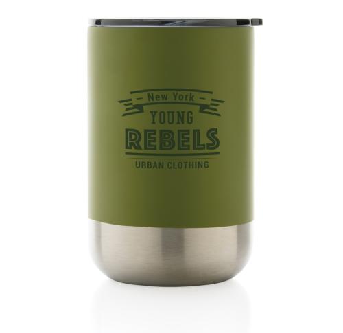 Custom Recycled Stainless Steel Insulated Coffee Tumbler Green