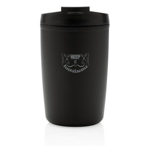 Branded  Recycled PP Tumbler With Flip Lid - Black