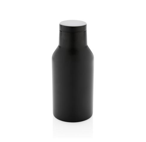  Branded Recycled Stainless Steel Compact Bottles RCS - Black 300ml