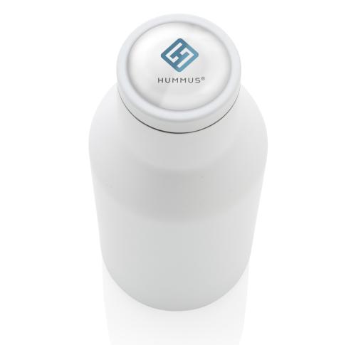 Branded RCS Recycled Stainless Steel Compact Bottle - White