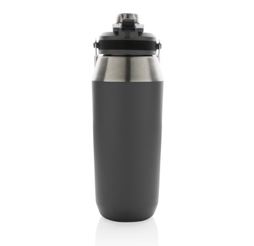 Branded Vacuum Stainless Steel Dual Function Lid Bottles 1L Anthracite