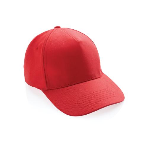 Eco Recycled Cotton Baseball Cap With AWARE™ Tracer Impact 5panel 280gr Red