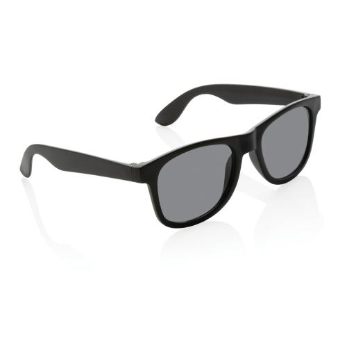 Branded Eco GRS Recycled PP Plastic Sunglasses - Black