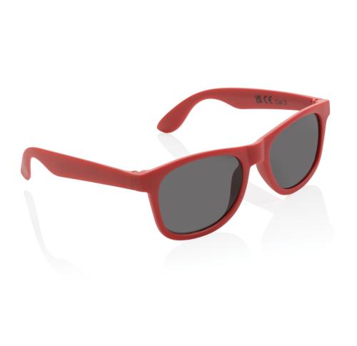 Promotional GRS Recycled PP Plastic Sunglasses - Red