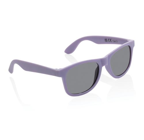 Promotional Eco GRS Recycled PP Plastic Sunglasses - Purple