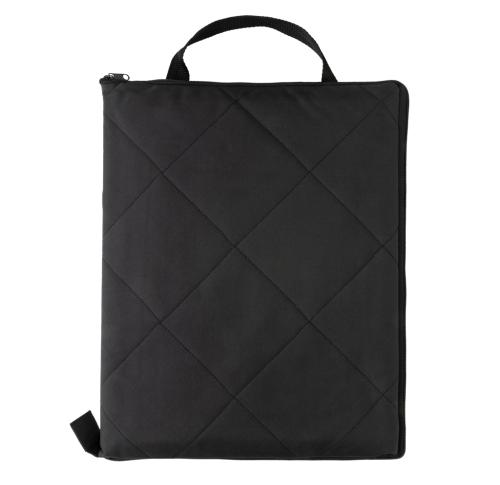 Recycled Foldable Quilted Picnic Blanket Black Impact Aware™ RPET 