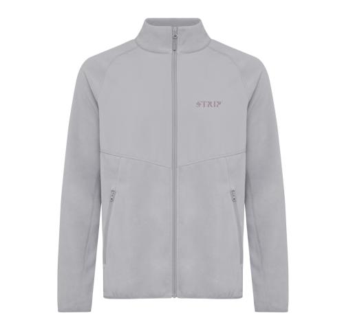 Promotional Recycled Polyester Microfleece Zip Through Jackets Storm Grey Iqoniq Talung  