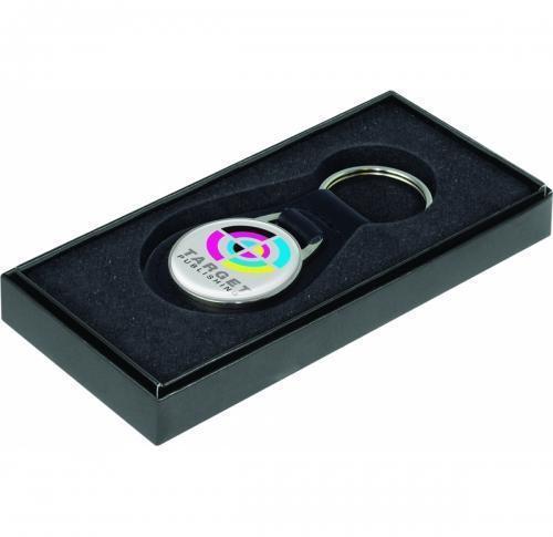 Branded Emperor Circular Leather Keyrings With Box 