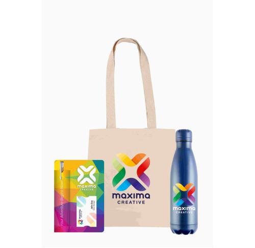 Printed Eco Friendly Expo Pack - Event Tote Bag, Stainless Steel Bottle, Bamboo Ballpen