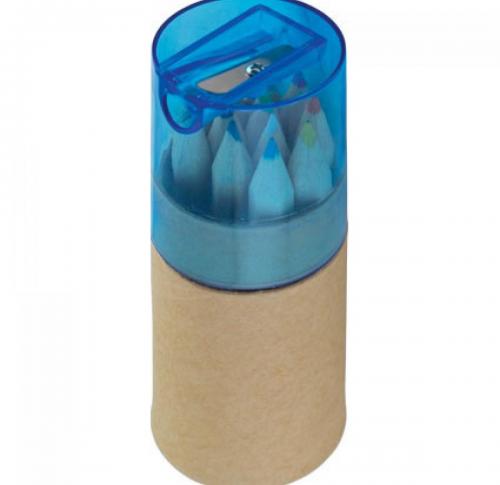 12 Half Size Crayons in Natural Cardboard Tube Integrated Pencil Sharpenerrrr