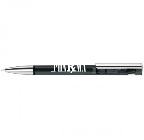 senator® Liberty Clear Plastic Ballpen with metal clip & metal nose cone