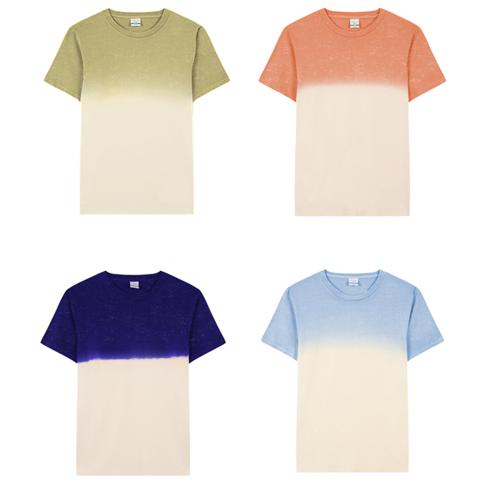Bicolour Unisex Adult Color T-Shirt Nimo 100% Cotton Washed Effect