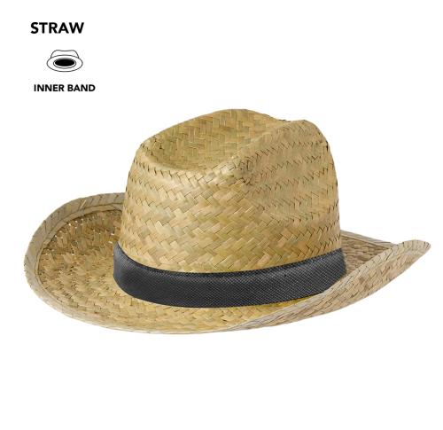 Printed Band Straw Stetson Style Cowboy Hats