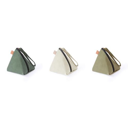 Promotional Pyramid Shaped Canvas Zipped Coin Purse