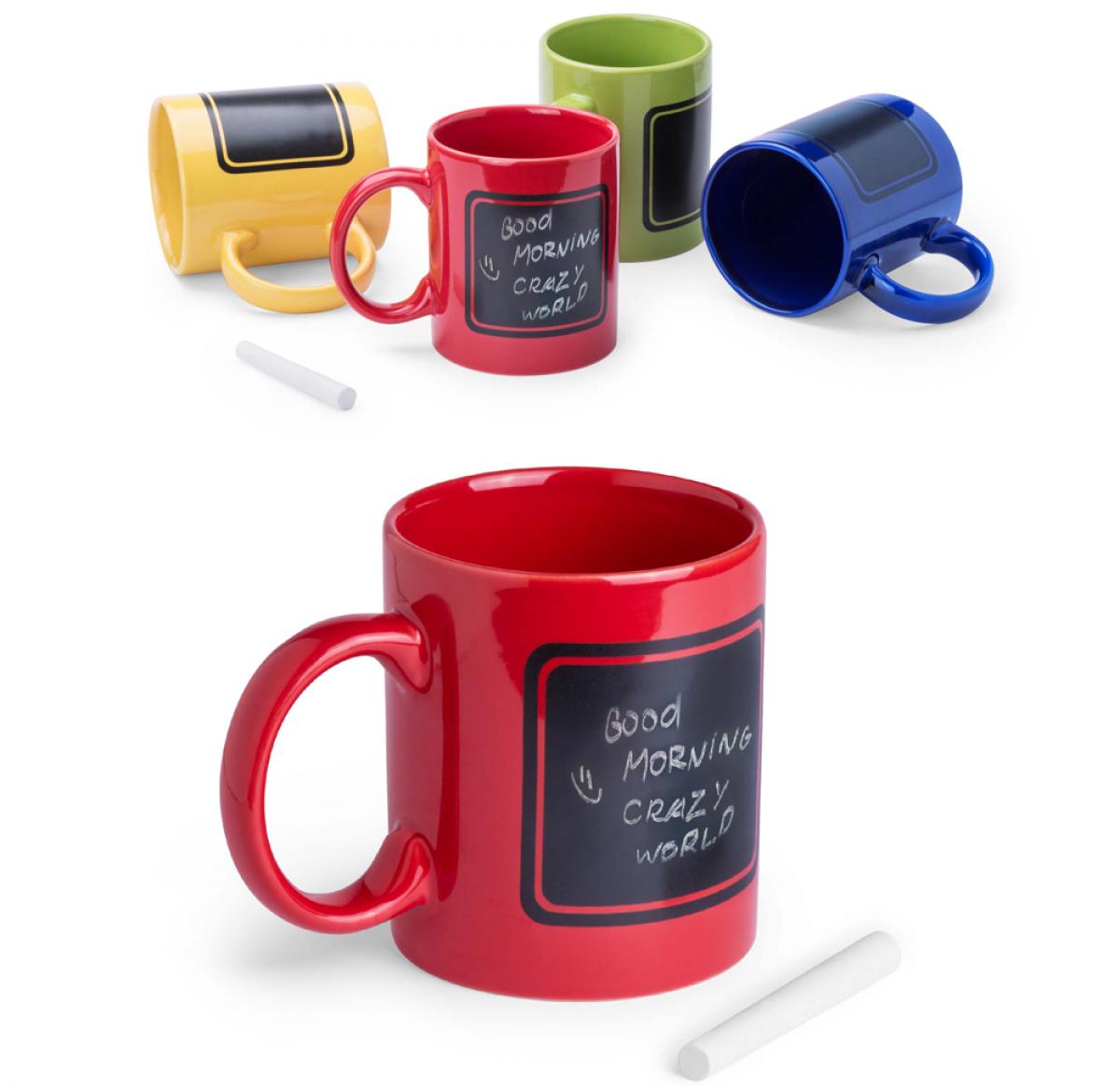 Promotional Ceramic Mugs With Chalk Board 350ml