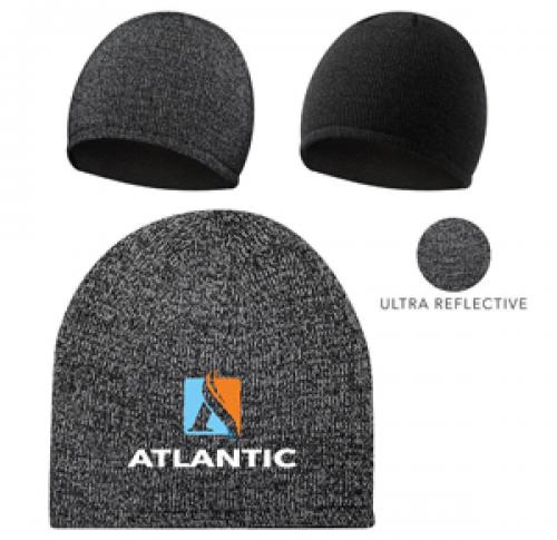 Sports Beanie Hat In Reflective Material - Acrylic, Polar Fleece Lining