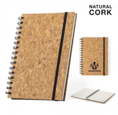 Printed Eco Friendly Cork Spiral Bound Notebooks