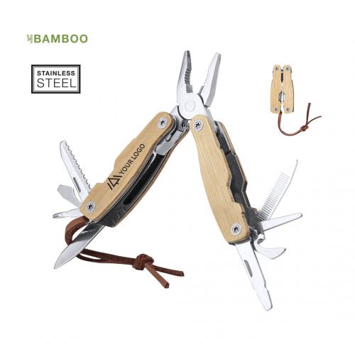 Custom Bamboo Multi tools Stainless Steel 12 Functions 