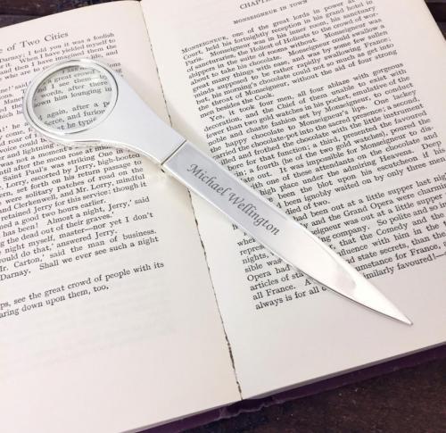 Folding Letter Opener With Magnifier