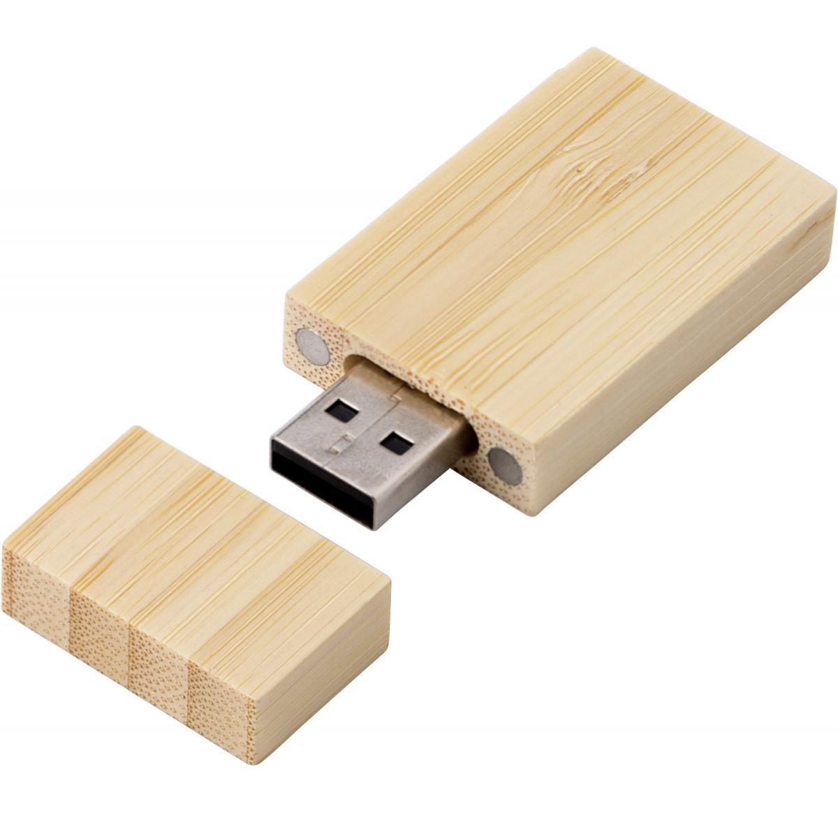 Custom Logo Bamboo USB Drive