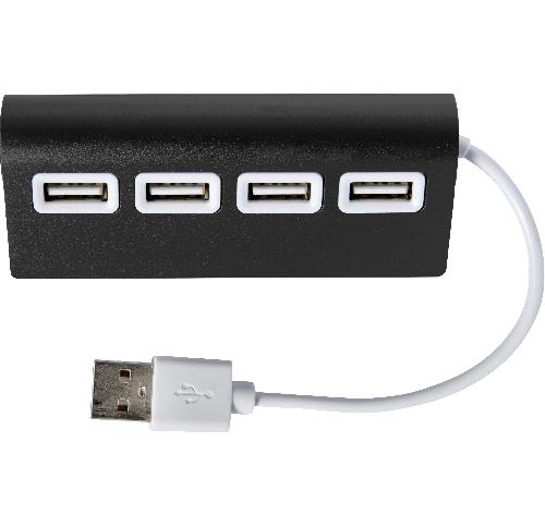 Custom Branded Powered USB Hubs Aluminium With 4 Ports.