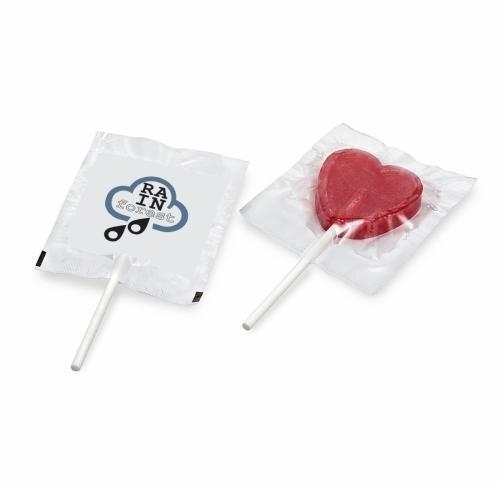 Flat round or heart shaped lollipop (9g)