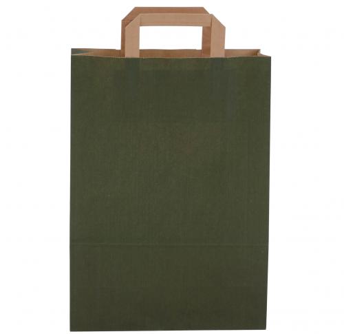 Branded Paper Bags, Flat Handle 260 X 360 X 120 Mm.