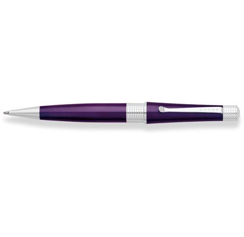 Branded Cross Pens Beverley -  Purple Laquer / Brushed Chrome