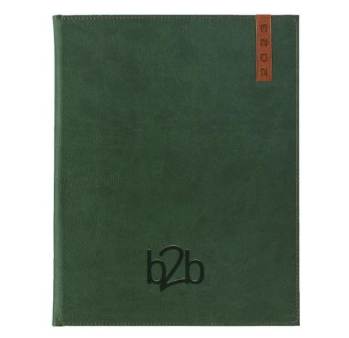 Quarto Blind Embossed Management Desk Diary 2025 Cream Paper Padded Cover