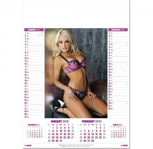 2024 Glamour Calendar La Femme Wall - Buy Promotional Products UK