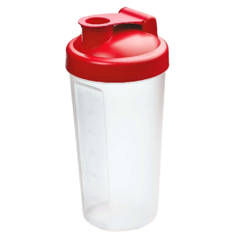 Custom Protein Shakers With Embossed Scale 600ml Trasparent