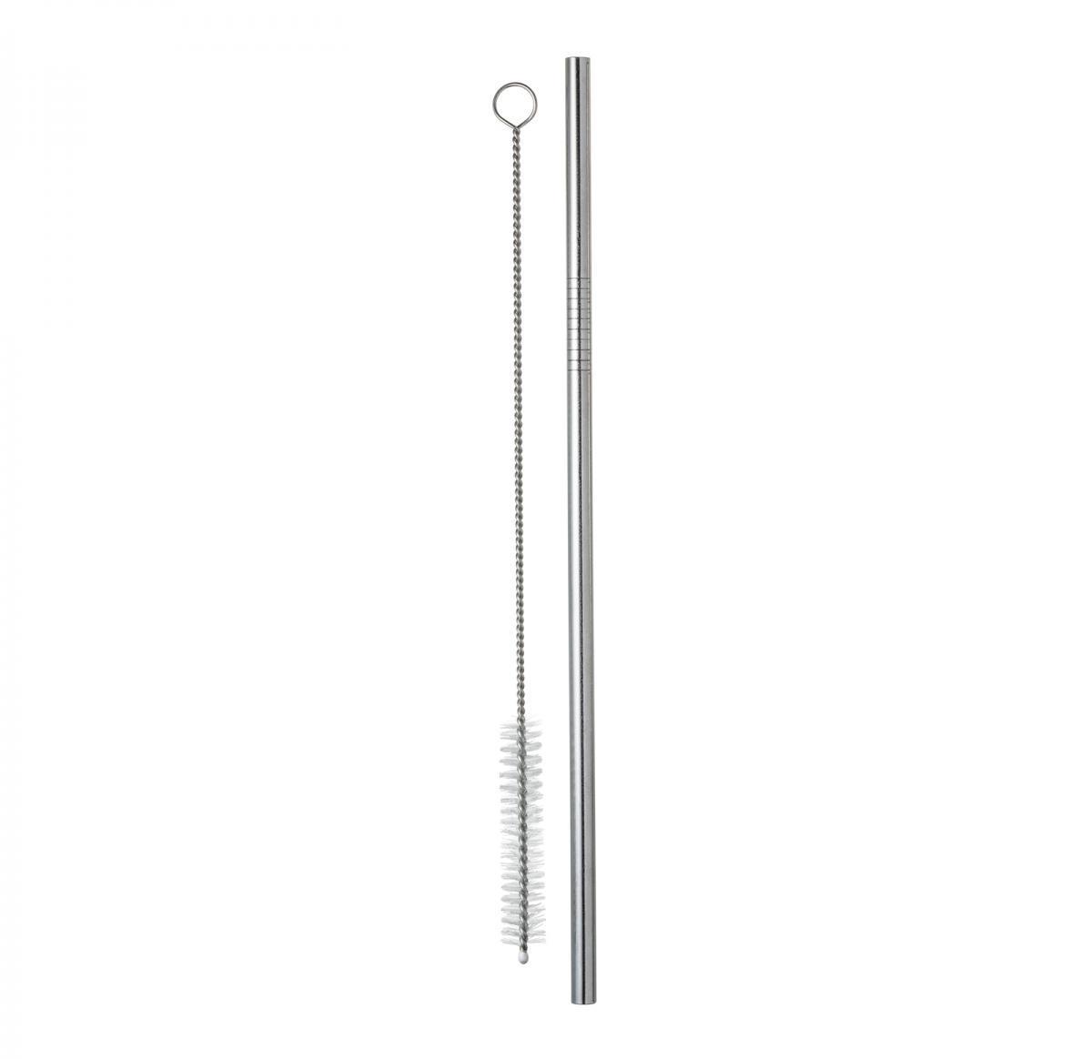 Reusable Stainless Steel Drinking Straw & Cleaning Brush